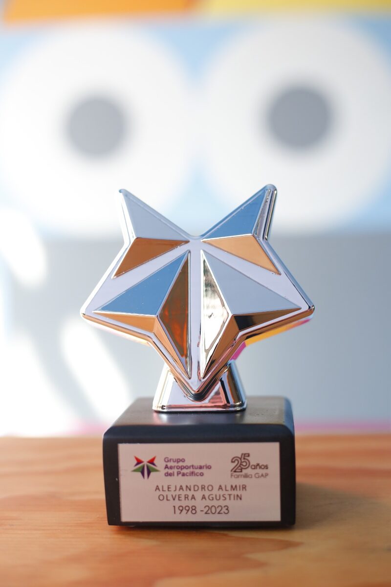 Trofeo de estrella con acabado cromado espejo personalizado - Haxu3D