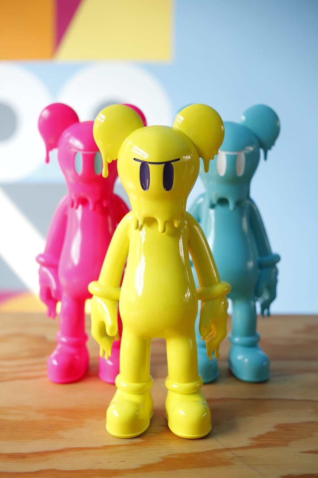 Art toys personalizados en tres colores